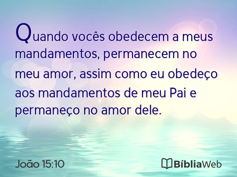 João 15:10 em imagem para compartilhar