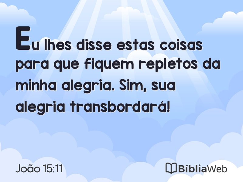 João 15:11 em imagem para compartilhar