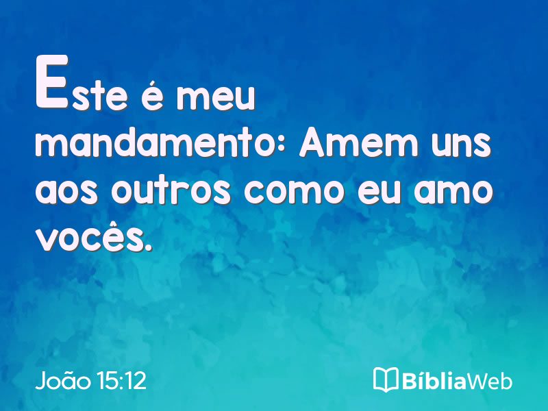 João 15:12 em imagem para compartilhar