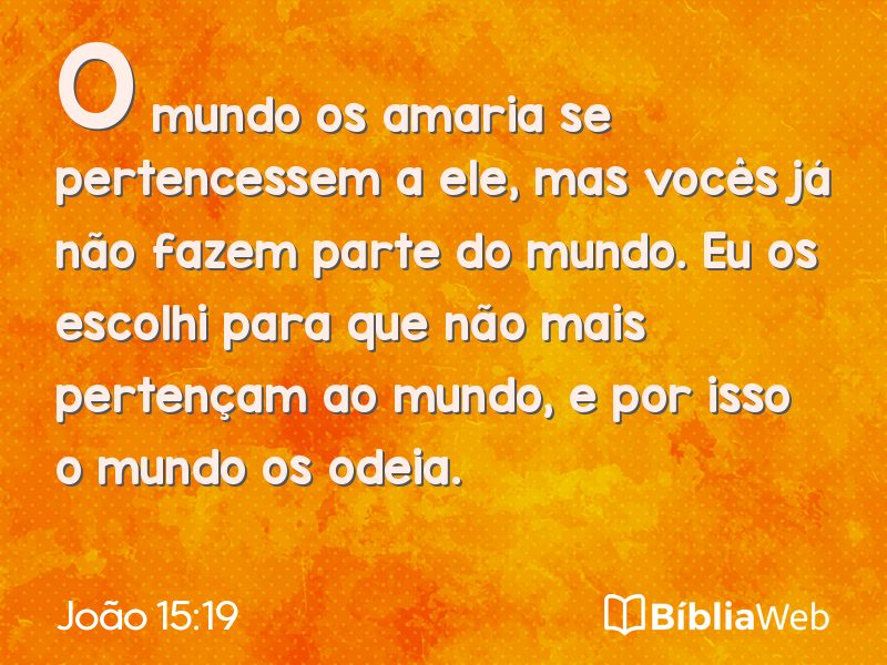 João 15:19 em imagem para compartilhar