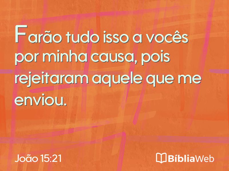 João 15:21 em imagem para compartilhar