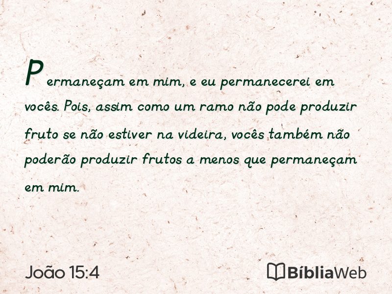 João 15:4 em imagem para compartilhar