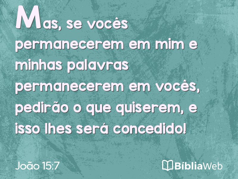 João 15:7 em imagem para compartilhar