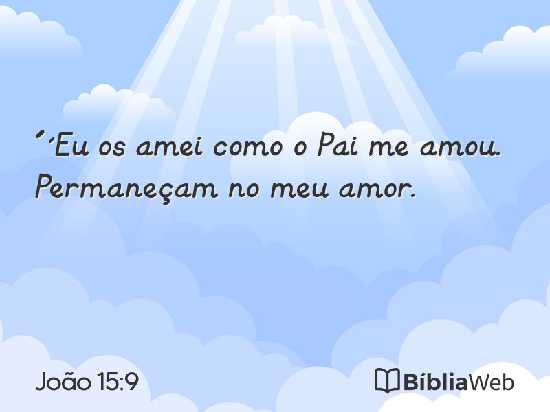 João 15:9 em imagem para compartilhar
