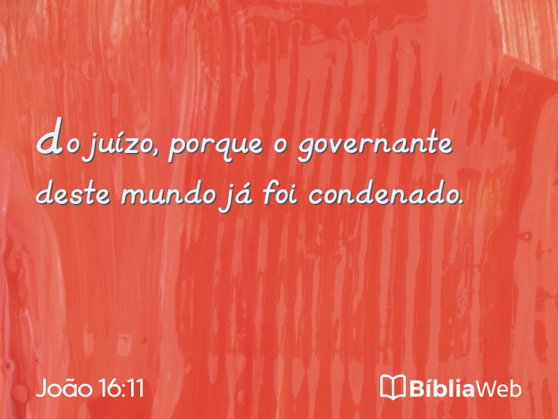 João 16:11 em imagem para compartilhar