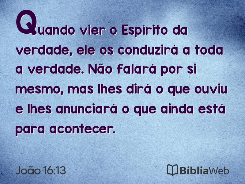 João 16:13 em imagem para compartilhar