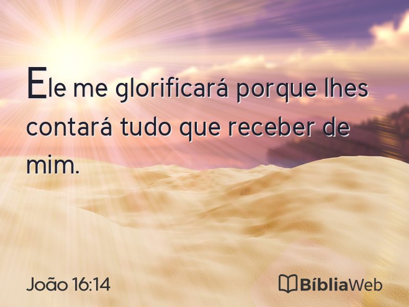 João 16:14 em imagem para compartilhar