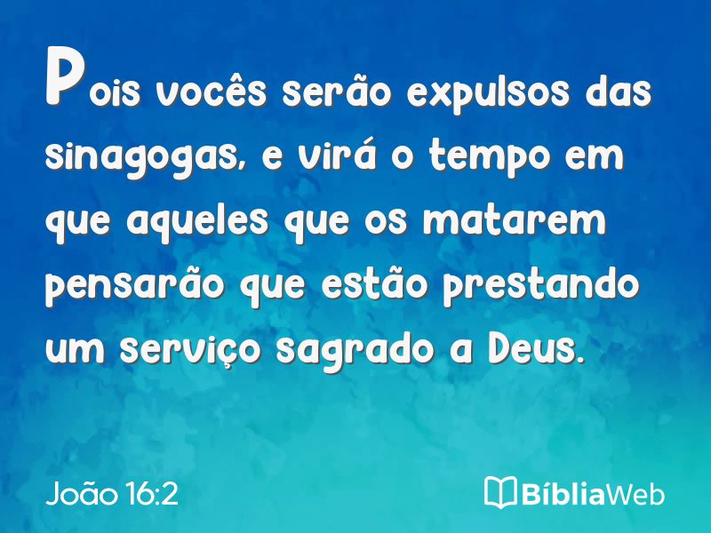 João 16:2 em imagem para compartilhar
