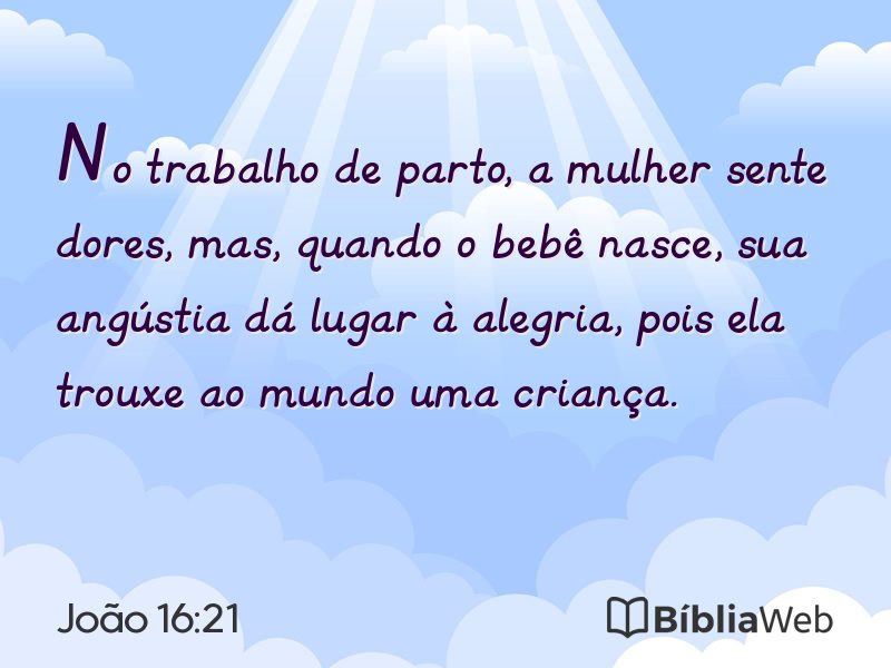 João 16:21 em imagem para compartilhar