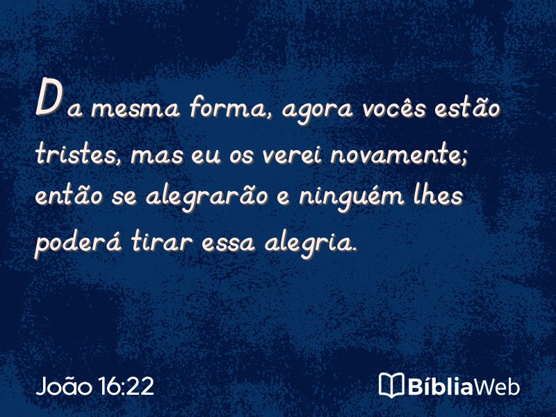 João 16:22 em imagem para compartilhar