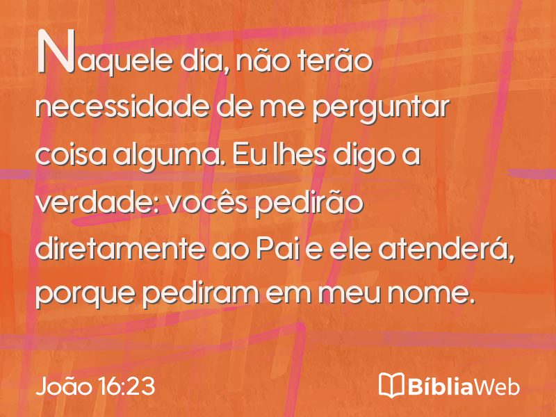 João 16:23 em imagem para compartilhar