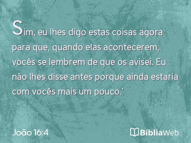 João 16:4 em imagem para compartilhar