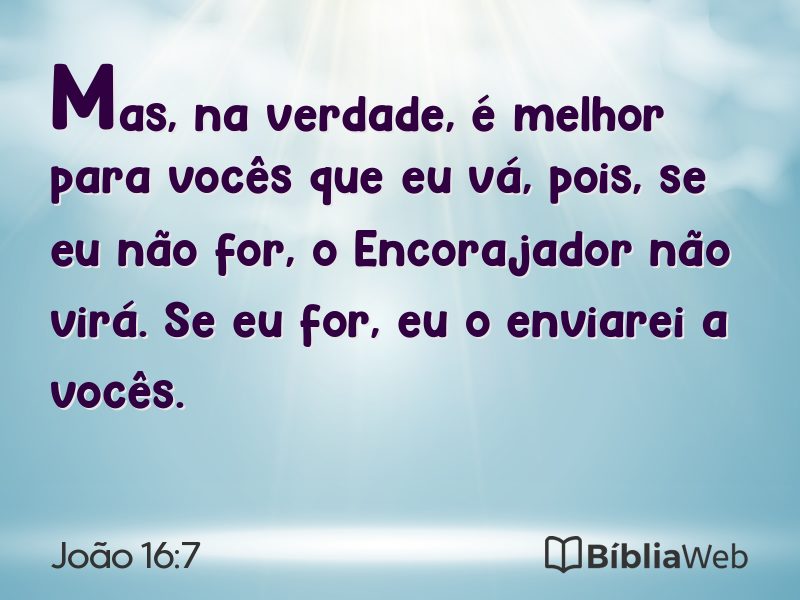 João 16:7 em imagem para compartilhar