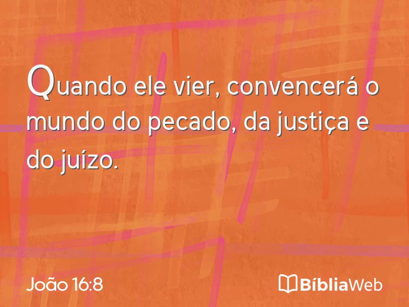 João 16:8 em imagem para compartilhar