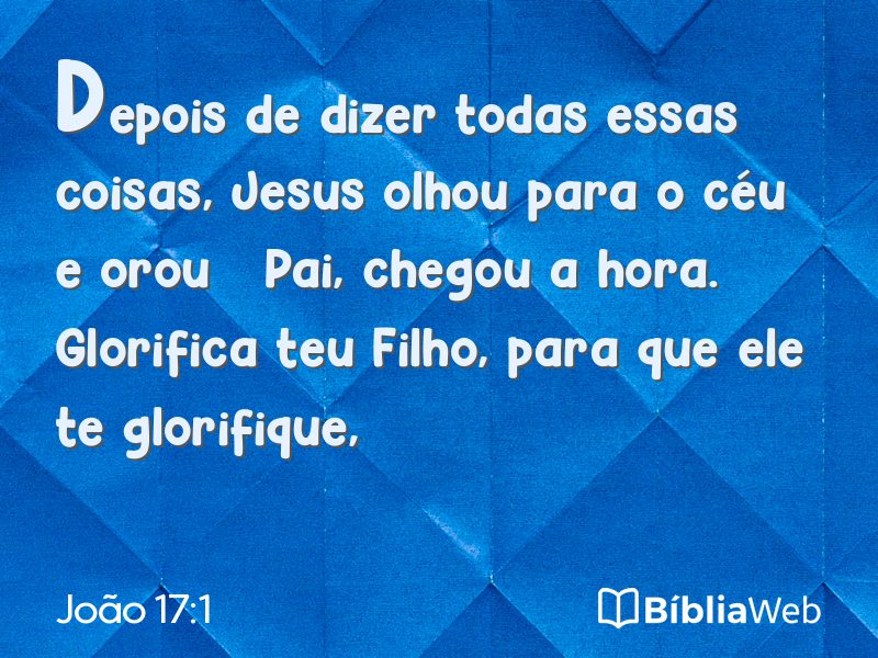 João 17:1 em imagem para compartilhar
