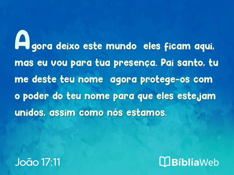 João 17:11 em imagem para compartilhar