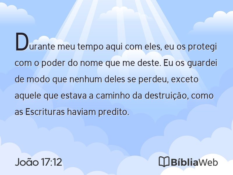 João 17:12 em imagem para compartilhar