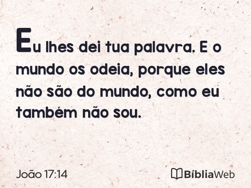 João 17:14 em imagem para compartilhar