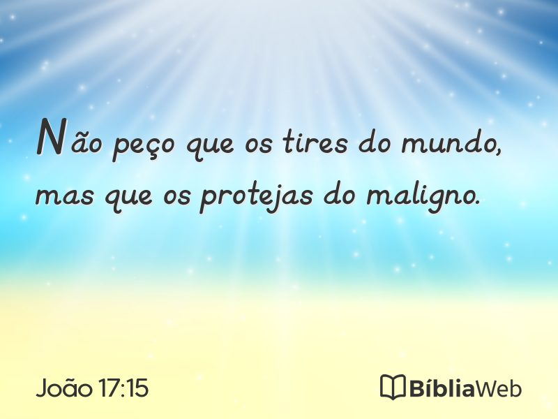 João 17:15 em imagem para compartilhar