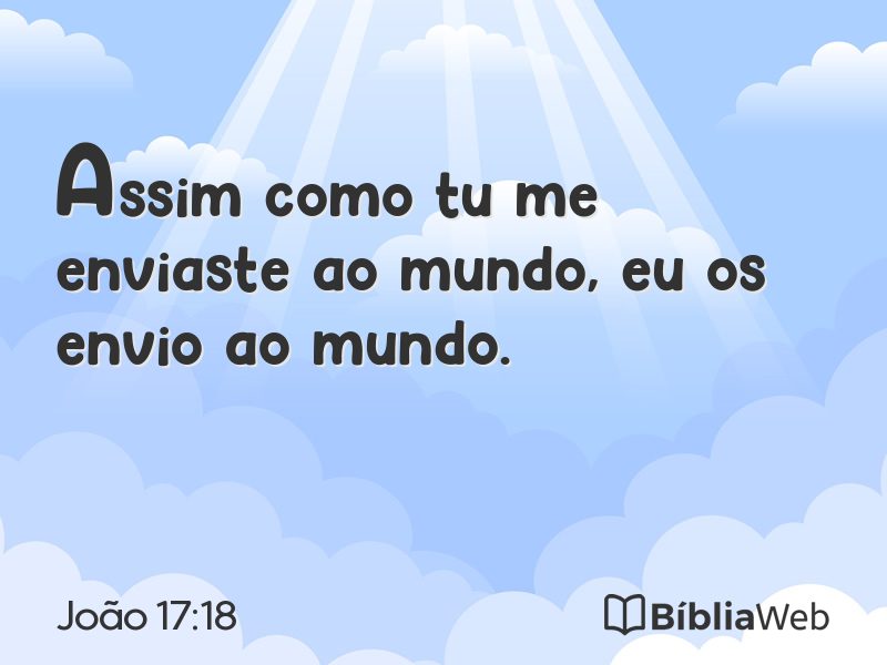 João 17:18 em imagem para compartilhar