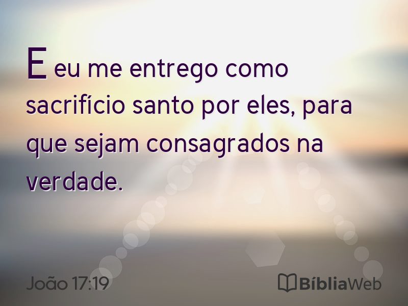João 17:19 em imagem para compartilhar