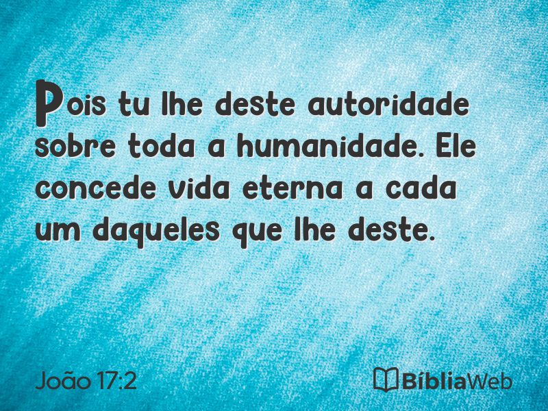 João 17:2 em imagem para compartilhar