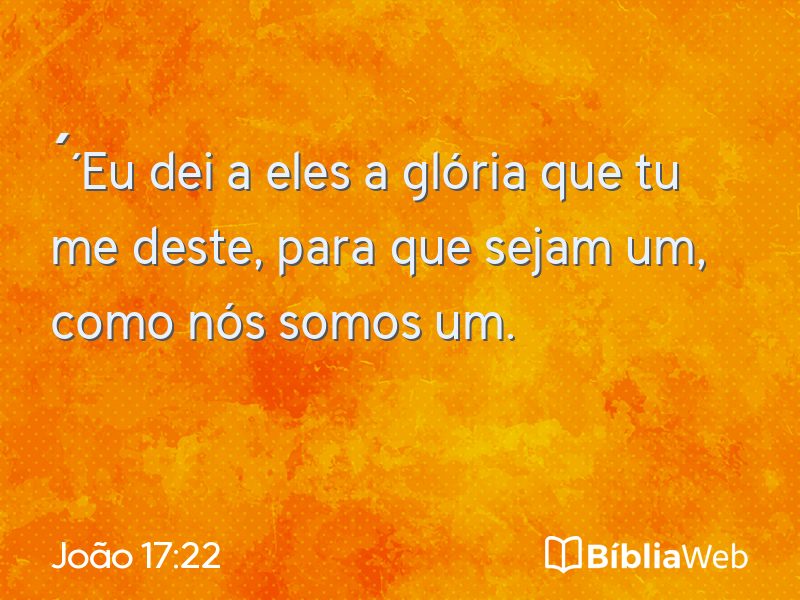 João 17:22 em imagem para compartilhar