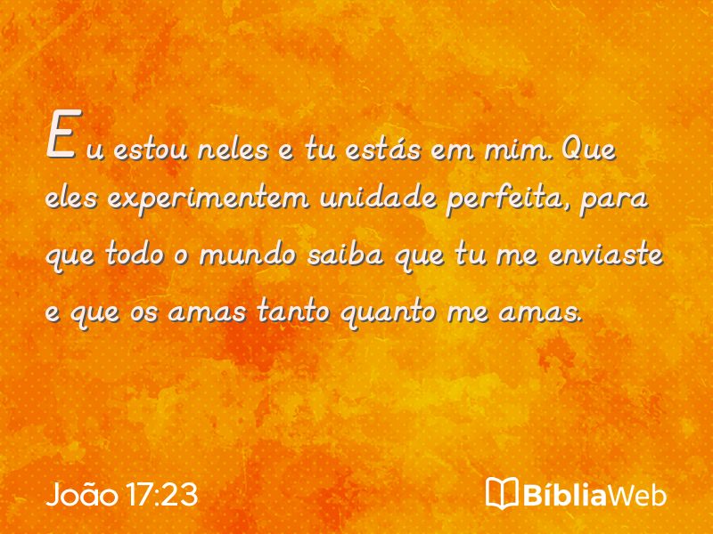 João 17:23 em imagem para compartilhar