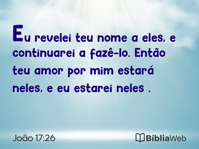 João 17:26 em imagem para compartilhar