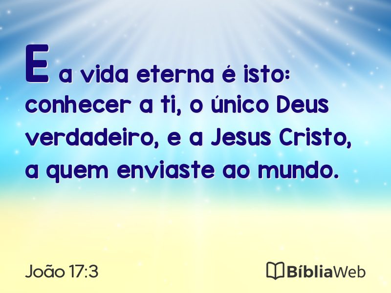 João 17:3 em imagem para compartilhar