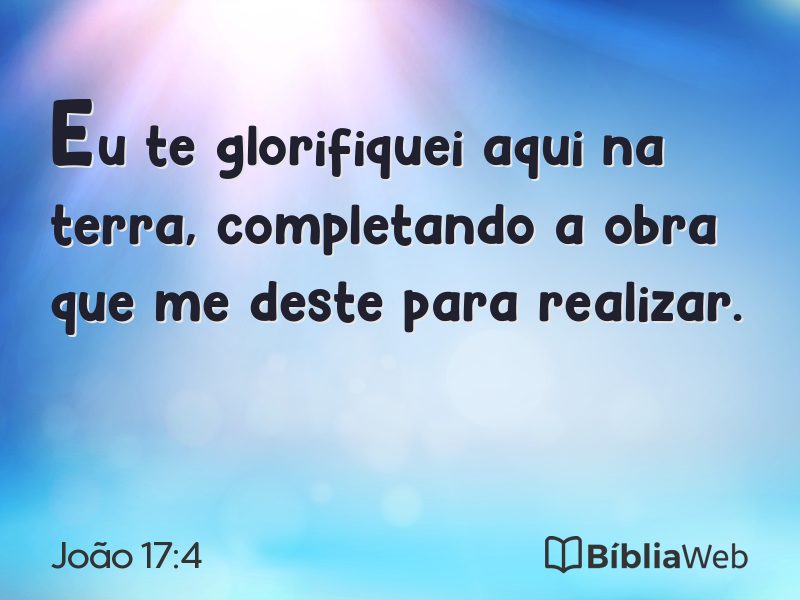 João 17:4 em imagem para compartilhar