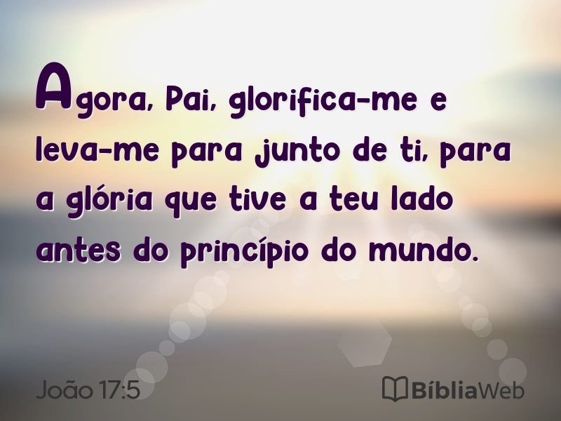 João 17:5 em imagem para compartilhar