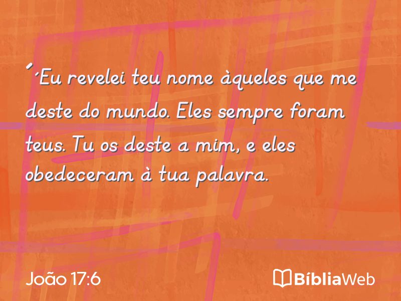 João 17:6 em imagem para compartilhar