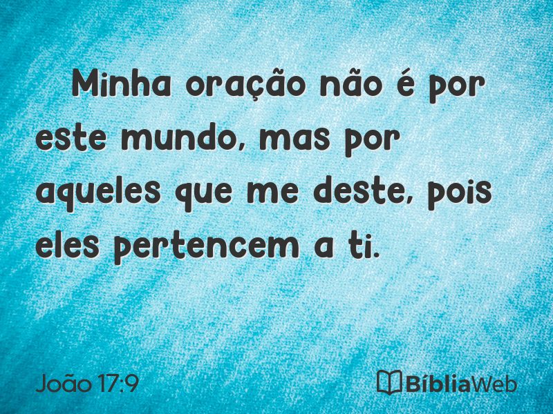 João 17:9 em imagem para compartilhar