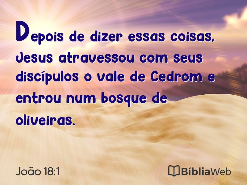 João 18:1 em imagem para compartilhar
