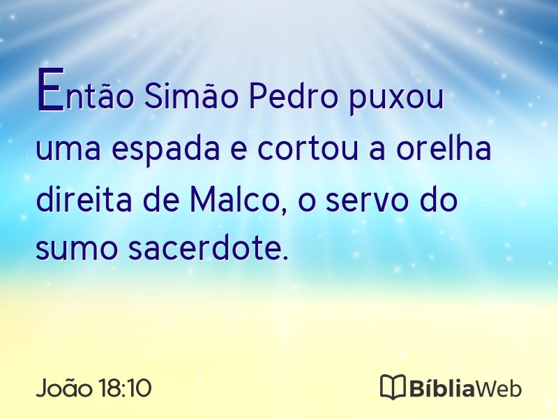 João 18:10 em imagem para compartilhar
