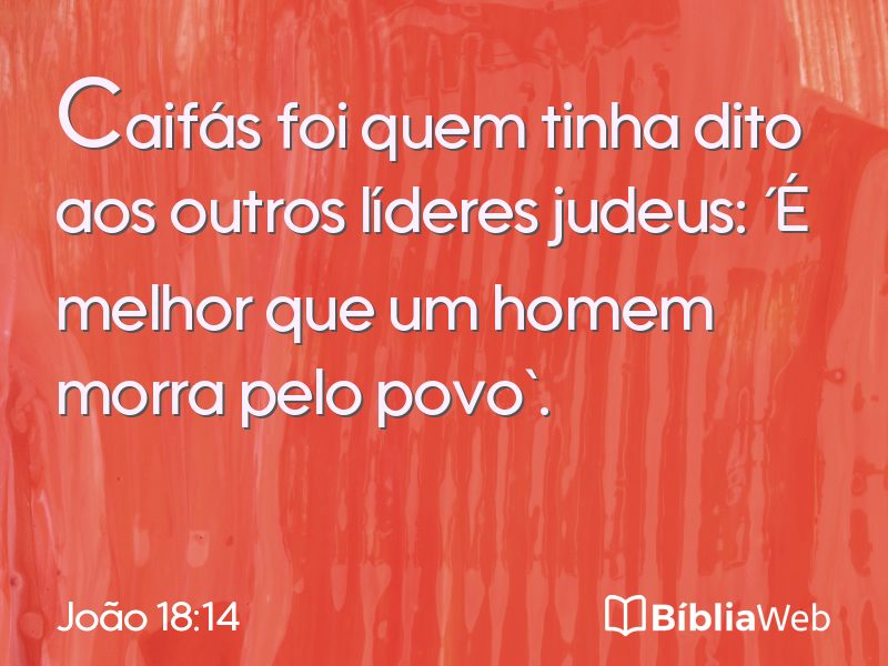 João 18:14 em imagem para compartilhar