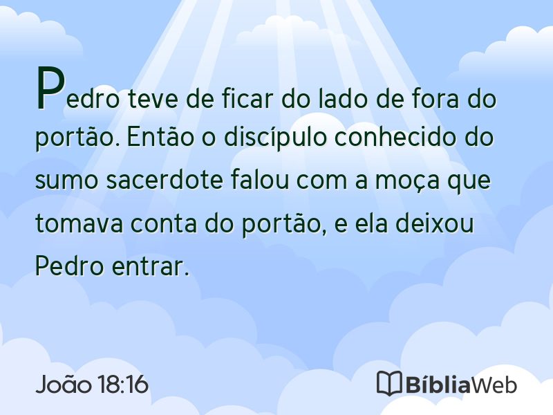João 18:16 em imagem para compartilhar