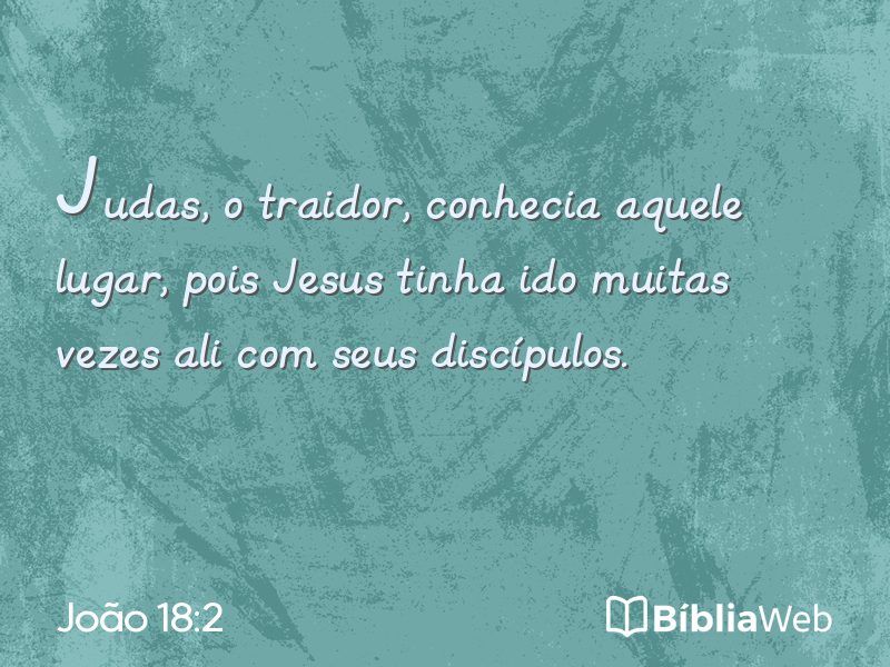 João 18:2 em imagem para compartilhar