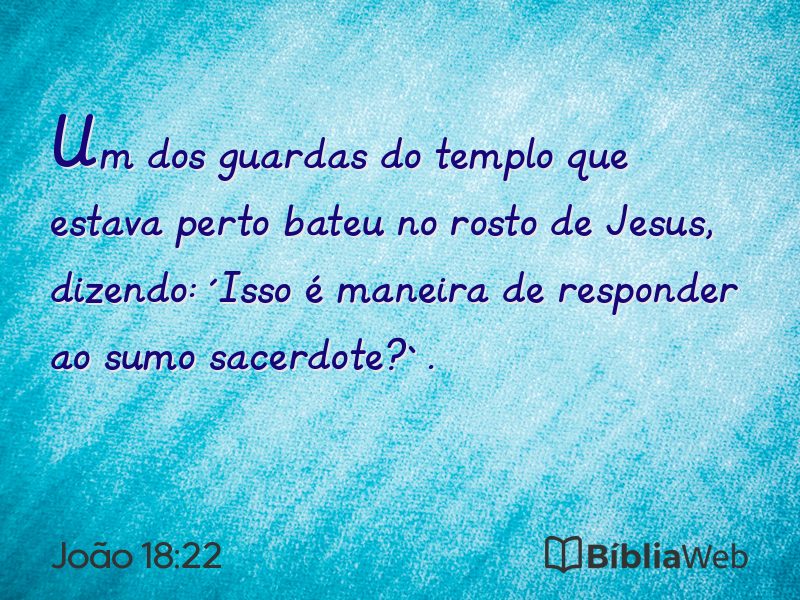 João 18:22 em imagem para compartilhar
