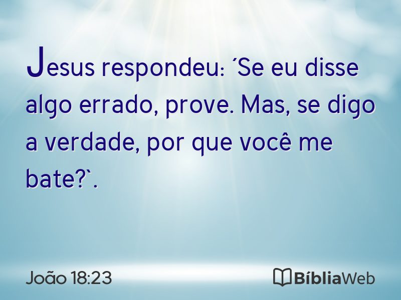 João 18:23 em imagem para compartilhar