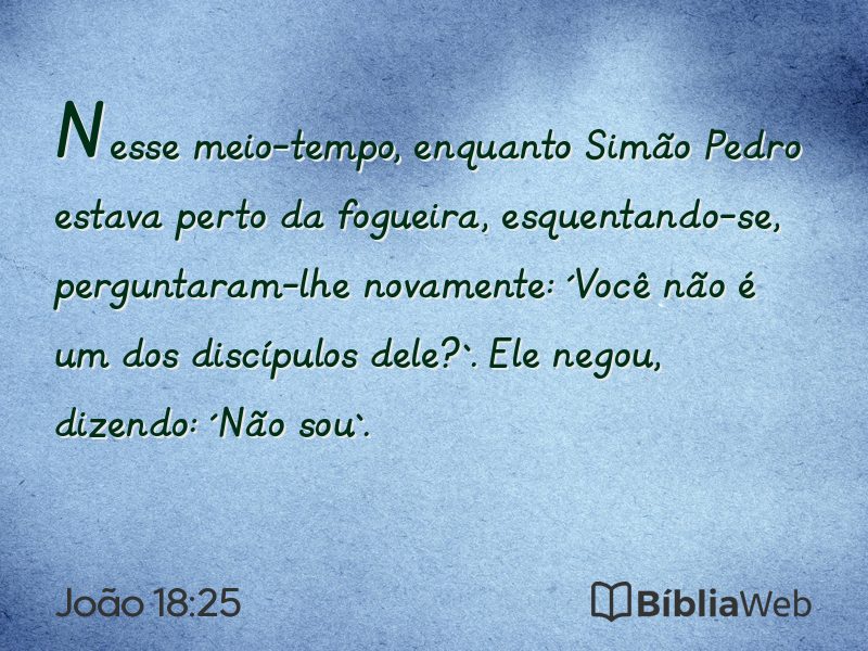 João 18:25 em imagem para compartilhar