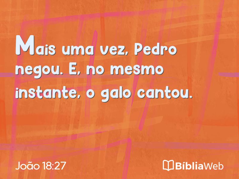 João 18:27 em imagem para compartilhar