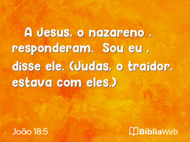 João 18:5 em imagem para compartilhar