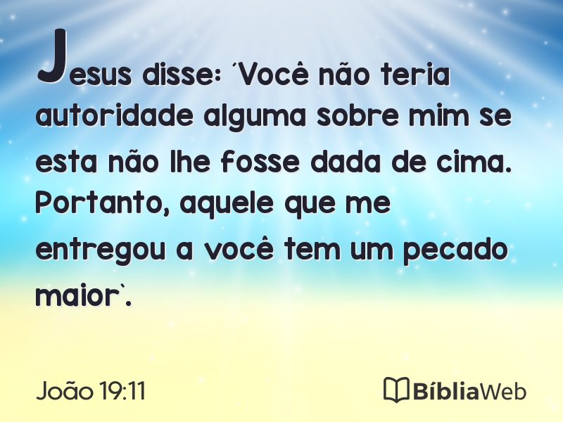 João 19:11 em imagem para compartilhar