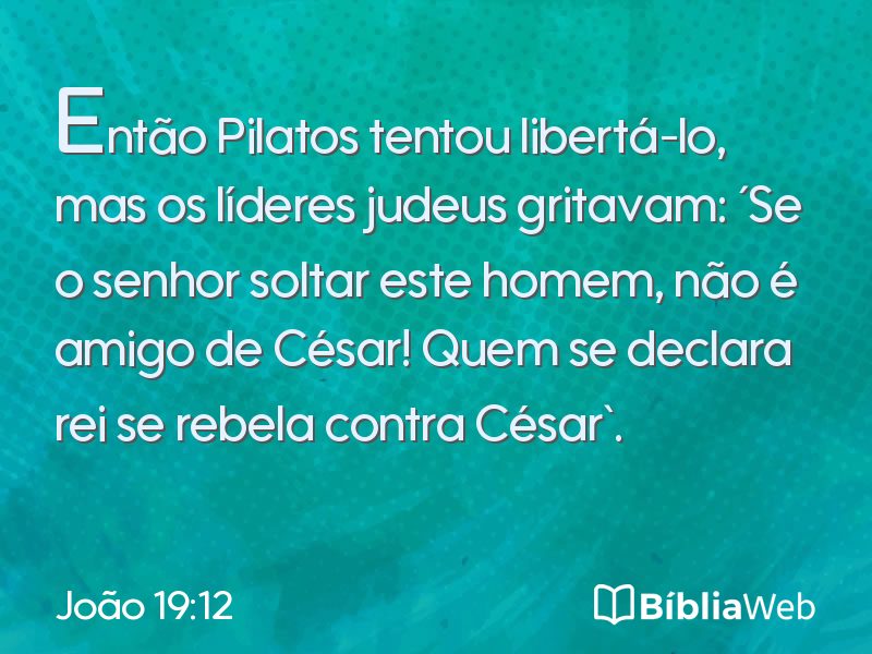 João 19:12 em imagem para compartilhar