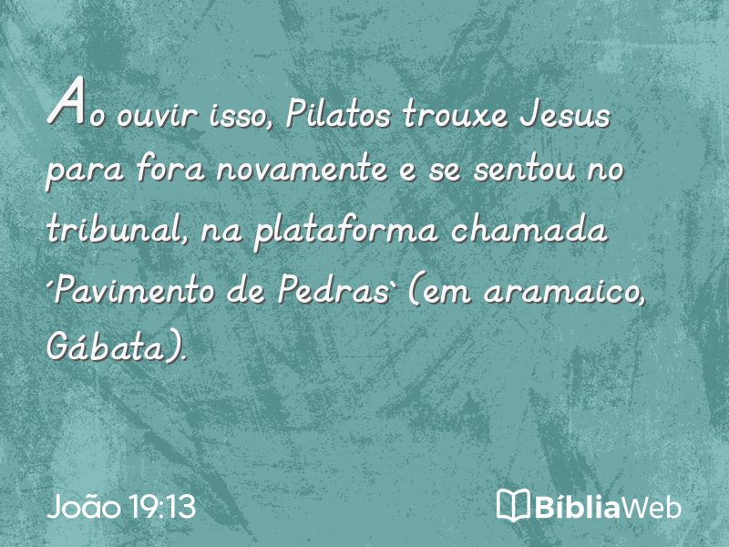 João 19:13 em imagem para compartilhar
