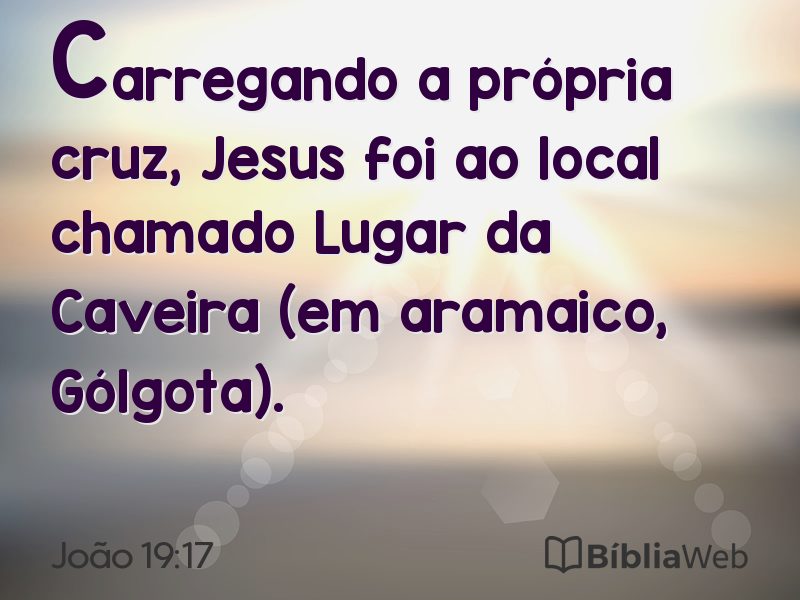 João 19:17 em imagem para compartilhar