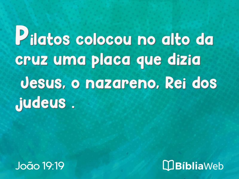 João 19:19 em imagem para compartilhar