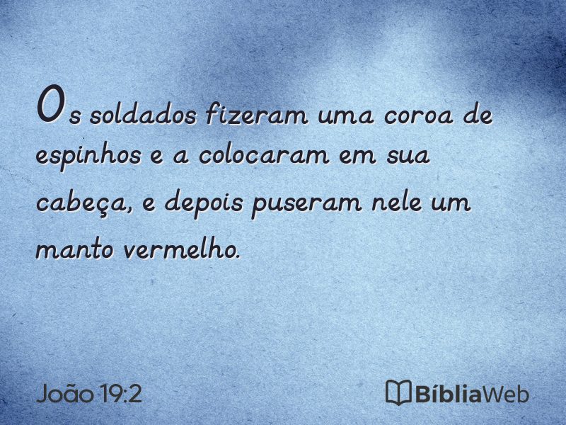 João 19:2 em imagem para compartilhar